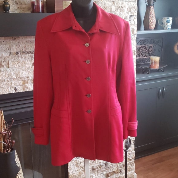 Entre Deux Mode Red Light weight Jacket Size 8 - Picture 2 of 9